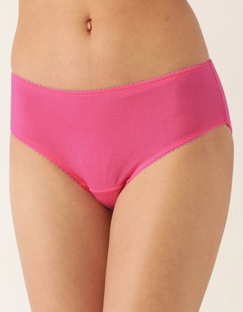 Women Pack of 3 Pure Cotton Solid Hipster Briefs