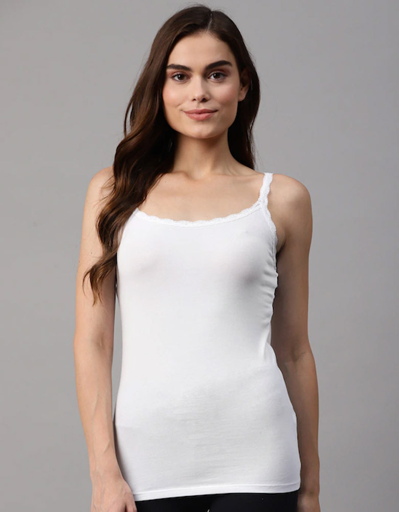 Women White Solid Camisole