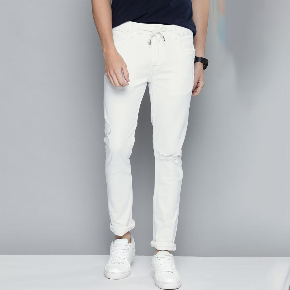 Men White Skinny Fit Mid-Rise Clean Look Stretchable Jeans