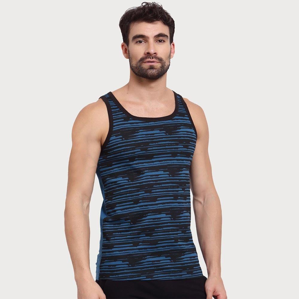 Men Striped Innerwear Cotton Vests