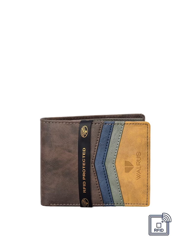 Men Brown Two Fold Wallet