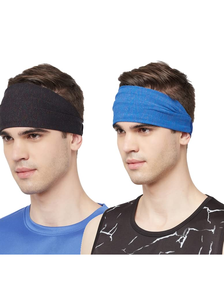 Fabme Unisex's Cold Weather Headband (PO2-ACC015-17_Black, Blue_Free Size)