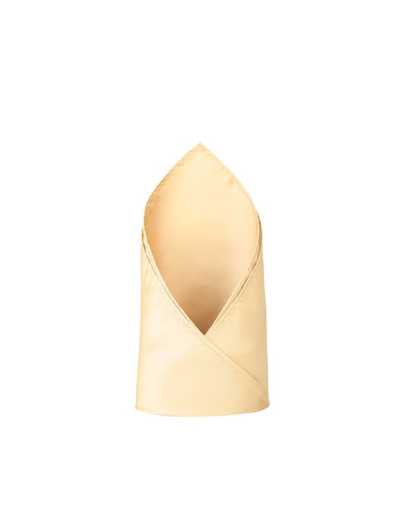 Men Beige Solid Pocket Square