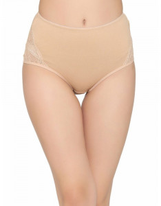 Women Beige Solid Hipster Briefs