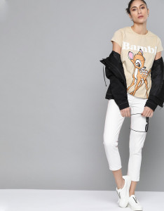 Women White Skinny Fit Stretchable Cropped Jeans