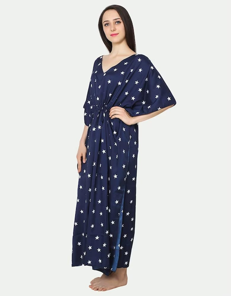 Plus Size Printed Maxi Kaftan Nightdress