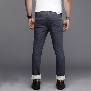 Men Navy Blue Slim Fit Low-Rise Stretchable Jeans