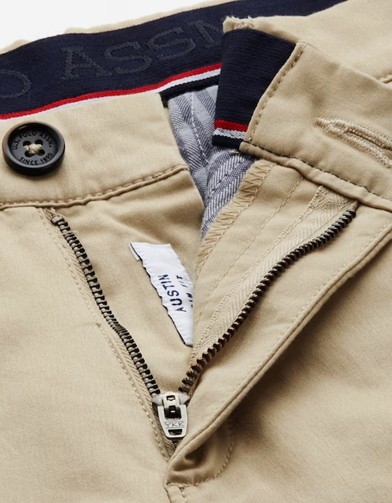 Men Khaki Slim Fit Trousers