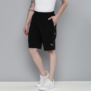 Men Black Printed Virat Kohli Active Sports Shorts