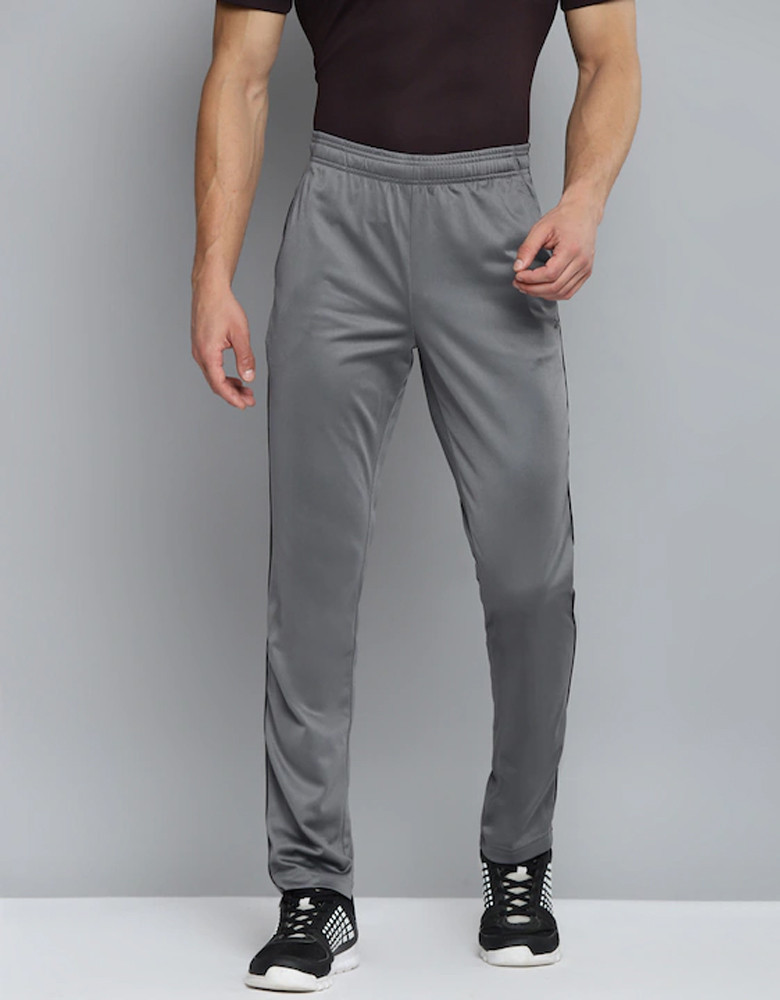 Men Charcoal Grey Solid Neo Speedwick Track Pants