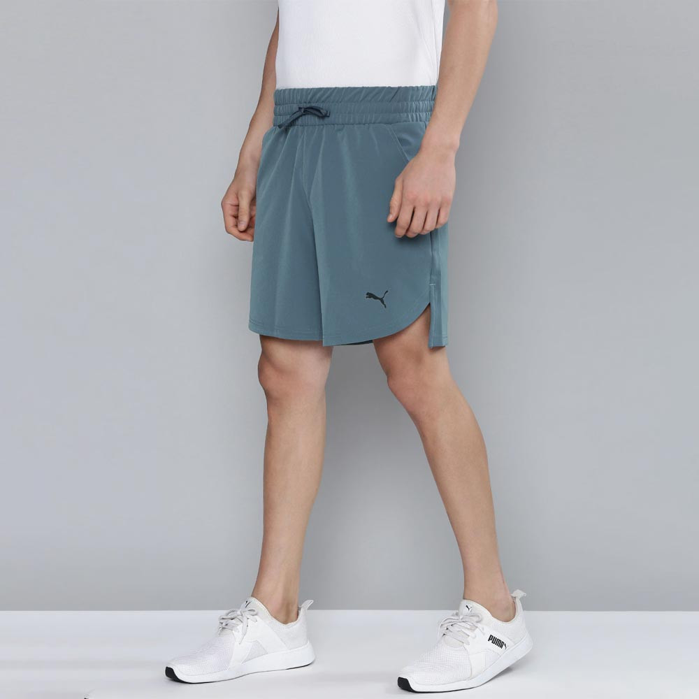 Men Grey Solid Mid-Rise STUDIO ULTRAMOVE Sports Shorts