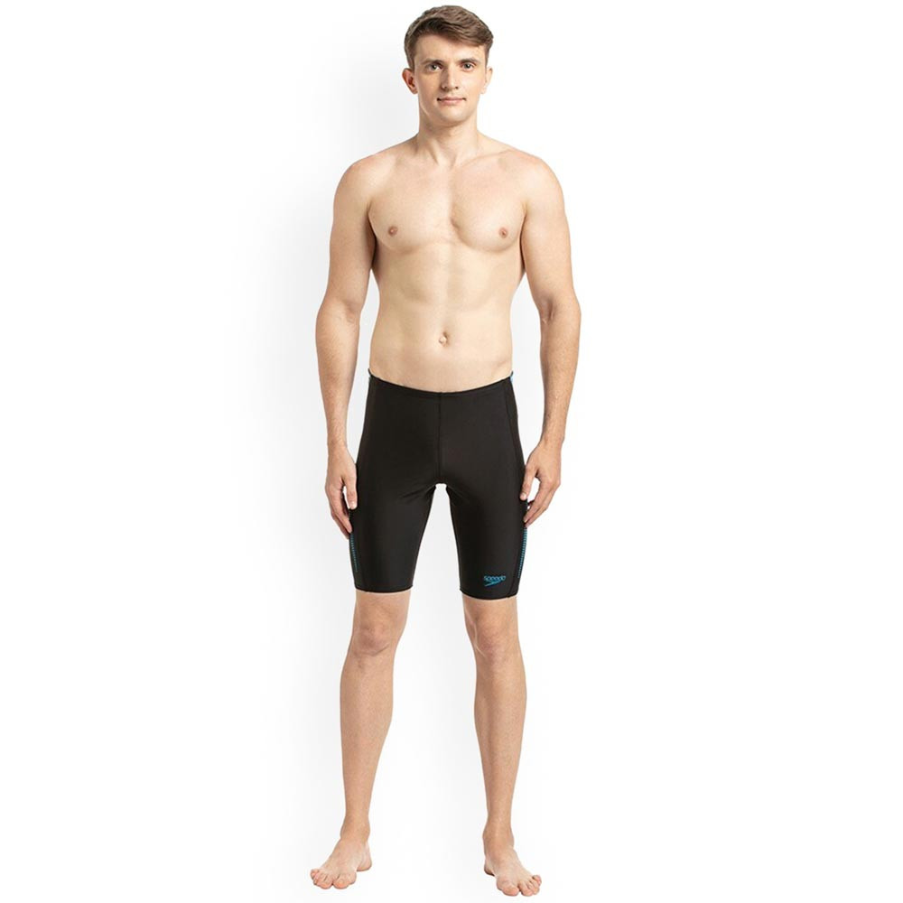 Men Black Solid Swim Bottoms