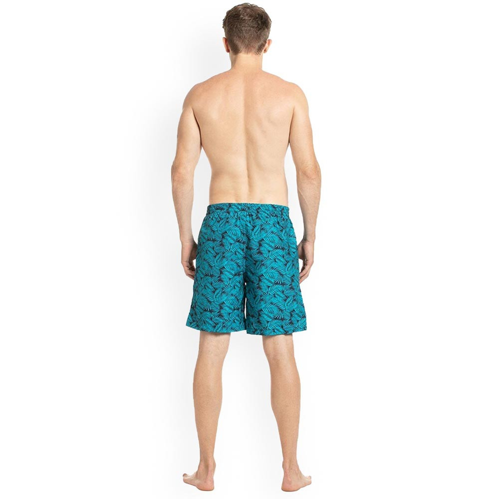 Men Blue & Black Printed Swim Bottoms