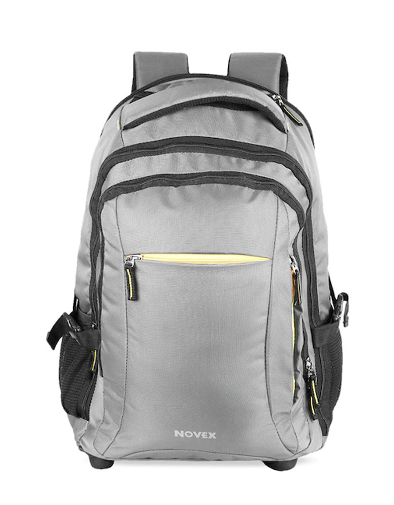 Unisex Grey Solid Travel Backpack