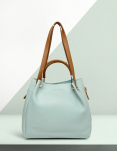 Blue Solid Shoulder Bag