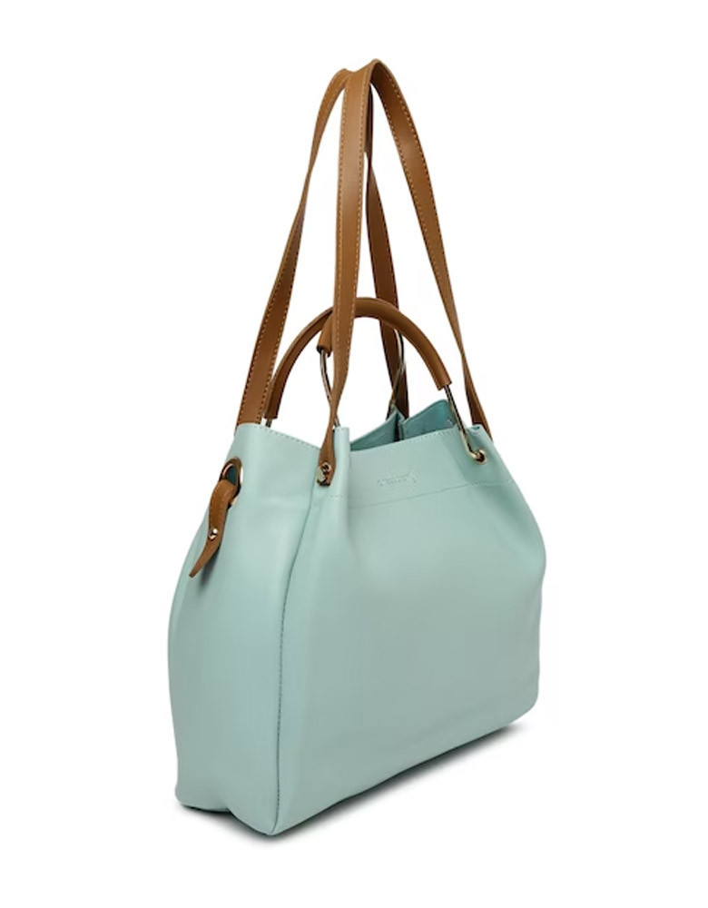 Blue Solid Shoulder Bag