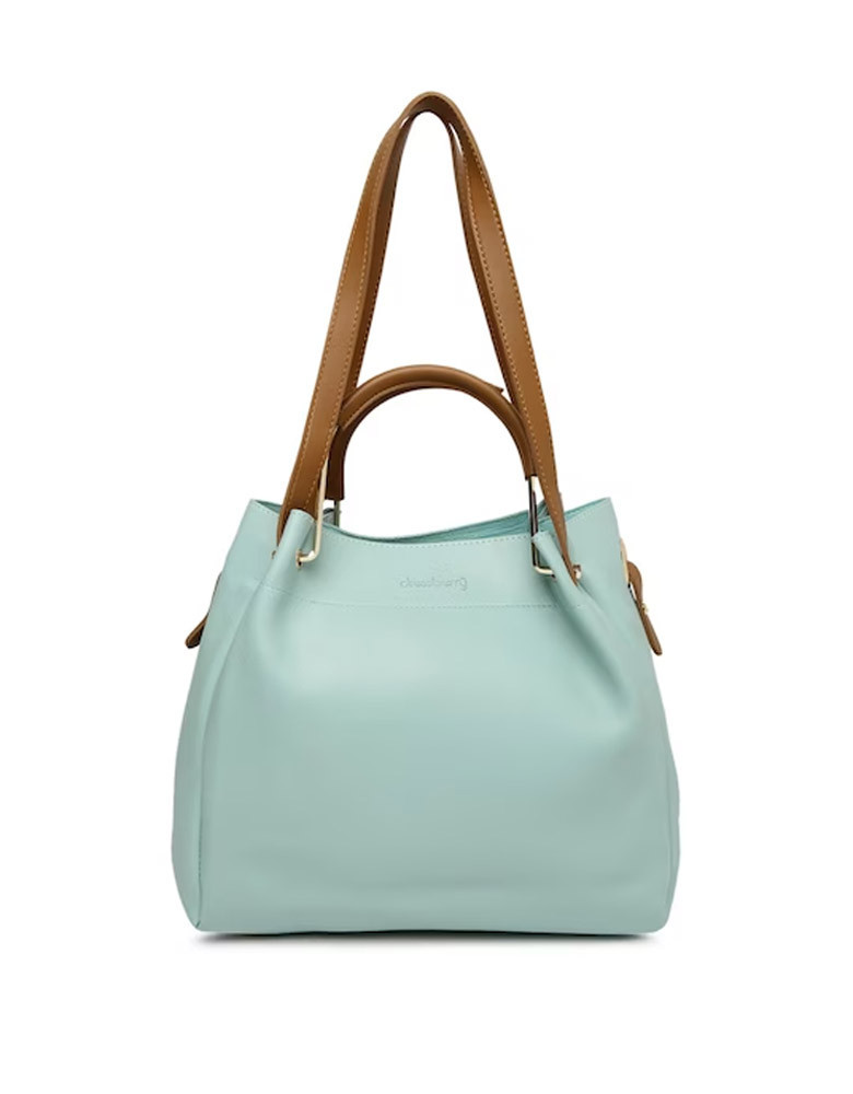 Blue Solid Shoulder Bag