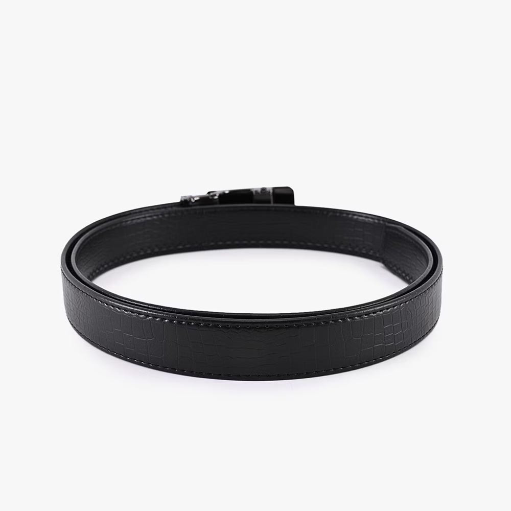 Men Black Solid Formal Belt