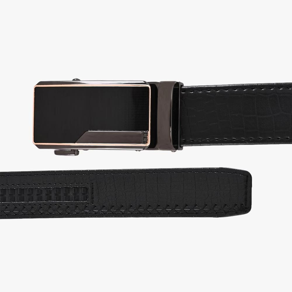 Men Black Solid Formal Belt