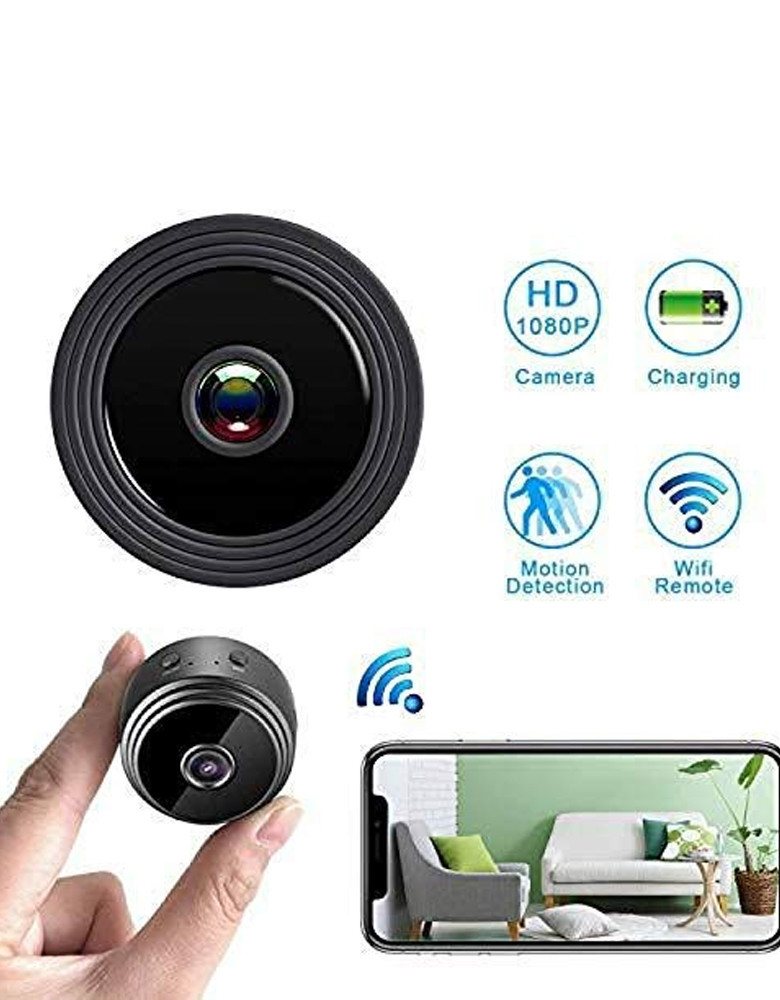 SIOVS Mini Wi-Fi Full HD 1080P Wireless Magnet Camera Motion Camera Audio Video Live Feed Wireless Recorded Night Vision Camera