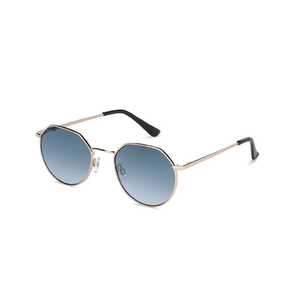 Unisex Blue Lens & Gold-Toned Other Sunglasses with UV Protected Lens