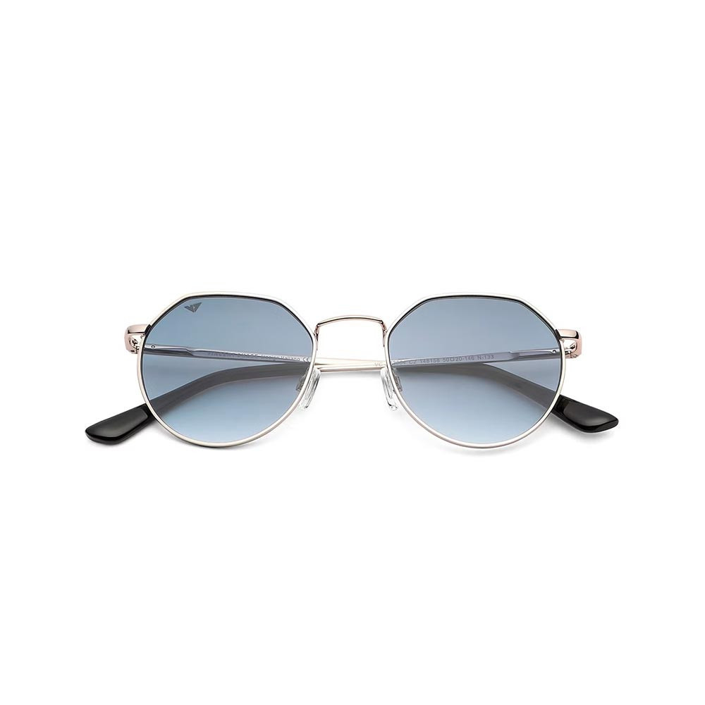 Unisex Blue Lens & Gold-Toned Other Sunglasses with UV Protected Lens