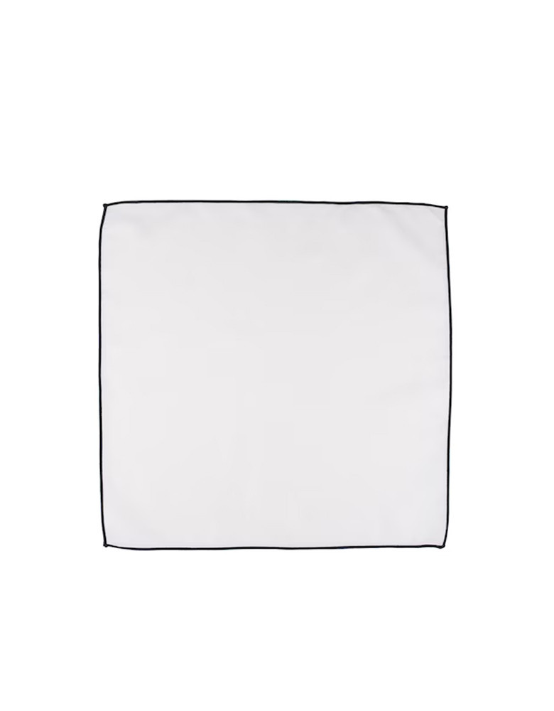 Men White Square Pocket Square